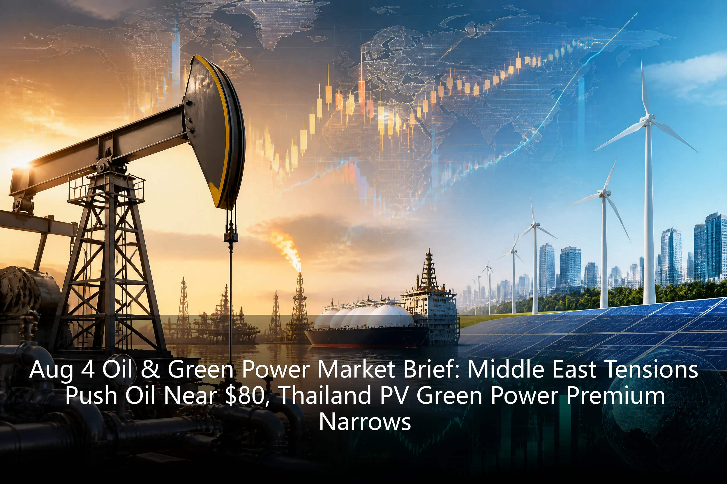 Aug 4 Oil & Green Power Market Brief: Middle East Tensions Push Oil Near $80, Thailand PV Green Power Premium Narrows