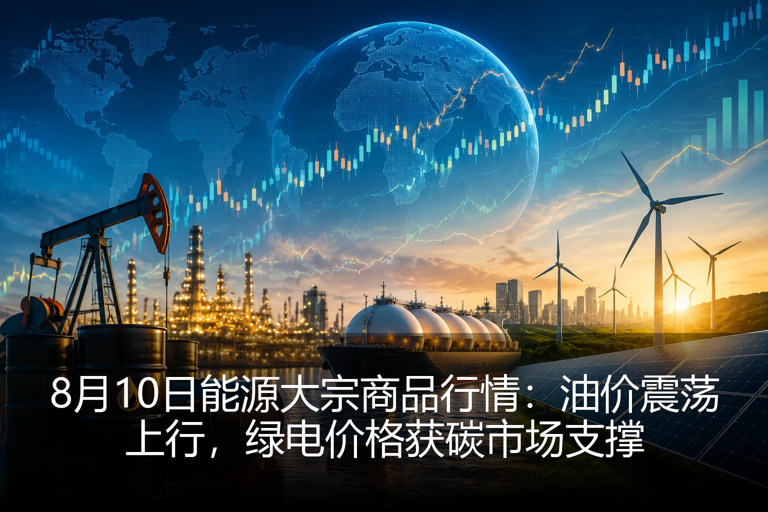 8月10日能源大宗商品行情：油价震荡上行，绿电价格获碳市场支撑